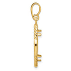 FJC Finejewelers 14 kt Yellow Gold Quadruple Twist and Bright 17.8mm Prong Coin Bezel Pendant