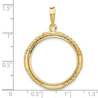 FJC Finejewelers 14 kt Yellow Gold Quadruple Twist and Bright 22mm Prong Coin Bezel Pendant