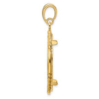 FJC Finejewelers 14 kt Yellow Gold Quadruple Twist and Bright 27mm Prong Coin Bezel Pendant