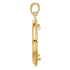 FJC Finejewelers 14 kt Yellow Gold Quadruple Twist and Bright 32.7mm Prong Coin Bezel Pendant