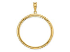 FJC Finejewelers 14 kt Yellow Gold Quadruple Twist and Bright 34.2mm Prong Coin Bezel Pendant