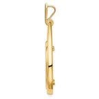 FJC Finejewelers 14 kt Yellow Gold Polished Teardrop Shaped 21.6mm Prong Coin Bezel Pendant