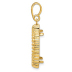 FJC Finejewelers 14 kt Yellow Gold Polished Fluted 18.0mm Prong Coin Bezel Pendant