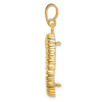 FJC Finejewelers 14 kt Yellow Gold Polished Fluted 22.0mm Prong Coin Bezel Pendant