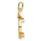 FJC Finejewelers 14 kt Yellow Gold Polished Rounded Motif 14.0mm Prong Coin Bezel Pendant