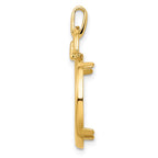 FJC Finejewelers 14 kt Yellow Gold Polished Rounded Motif 18.0mm Prong Coin Bezel Pendant