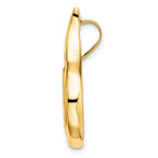 FJC Finejewelers 14 kt Yellow Gold Polished Curved Teardrop 14.0mm Prong Coin Bezel Pendant