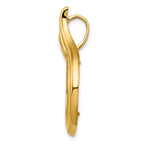 FJC Finejewelers 14 kt Yellow Gold Polished Curved Teardrop 17.8mm Prong Coin Bezel Pendant