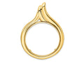 FJC Finejewelers 14 kt Yellow Gold Polished Curved Teardrop 34.2mm Prong Coin Bezel Pendant