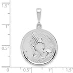 FJC Finejewelers 14 kt White Gold Themed Praying Hands and Serenity Prayer Charm 35 mm x 21.95 mm