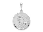 FJC Finejewelers 14 kt White Gold Themed Praying Hands and Serenity Prayer Charm 35 mm x 21.95 mm