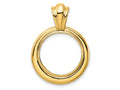 FJC Finejewelers 14 kt Yellow Gold Concentric Circle 16.5mm Prong Coin Bezel Pendant