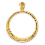 FJC Finejewelers 14 kt Yellow Gold Concentric Circle 27.0mm Prong Coin Bezel Pendant