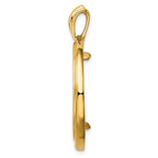 FJC Finejewelers 14 kt Yellow Gold Concentric Circle 27.0mm Prong Coin Bezel Pendant
