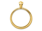 FJC Finejewelers 14 kt Yellow Gold Concentric Circle 27.0mm Prong Coin Bezel Pendant