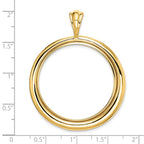 FJC Finejewelers 14 kt Yellow Gold Concentric Circle 32.7mm Prong Coin Bezel Pendant