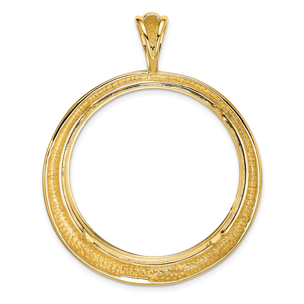 FJC Finejewelers 14 kt Yellow Gold Concentric Circle 32.7mm Prong Coin Bezel Pendant