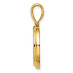 FJC Finejewelers 14 kt Yellow Gold Wide Concentric Circle 16.5mm Prong Coin Bezel Pendant