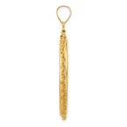 FJC Finejewelers 14 kt Yellow Gold Wheat Chain 34.2mm x 2.85mm Screw Top Coin Bezel Pendant