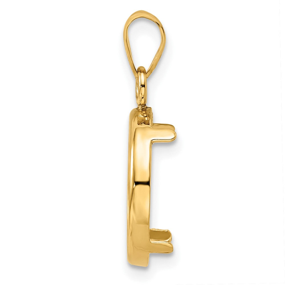 FJC Finejewelers 14 kt Yellow Gold Polished 13.0mm Prong Coin Bezel Pendant