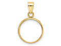 FJC Finejewelers 14 kt Yellow Gold Polished 13.0mm Prong Coin Bezel Pendant