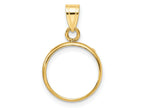 FJC Finejewelers 14 kt Yellow Gold Polished 13.0mm Prong Coin Bezel Pendant