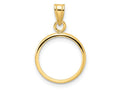 FJC Finejewelers 14 kt Yellow Gold Polished 14.0mm Prong Coin Bezel Pendant