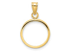 FJC Finejewelers 14 kt Yellow Gold Polished 14.0mm Prong Coin Bezel Pendant