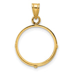 FJC Finejewelers 14 kt Yellow Gold Polished 15.5mm Prong Coin Bezel Pendant