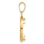 FJC Finejewelers 14 kt Yellow Gold Polished 16.0mm Prong Coin Bezel Pendant