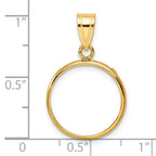 FJC Finejewelers 14 kt Yellow Gold Polished 16.5mm Prong Coin Bezel Pendant