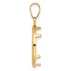 FJC Finejewelers 14 kt Yellow Gold Polished 17.8mm Prong Coin Bezel Pendant