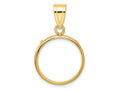 FJC Finejewelers 14 kt Yellow Gold Polished 17.8mm Prong Coin Bezel Pendant