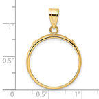 FJC Finejewelers 14 kt Yellow Gold Polished 20.2mm Prong Coin Bezel Pendant