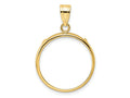 FJC Finejewelers 14 kt Yellow Gold Polished 20.2mm Prong Coin Bezel Pendant