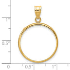 FJC Finejewelers 14 kt Yellow Gold Polished 21.6mm Prong Coin Bezel Pendant