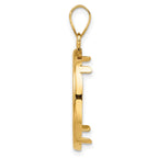 FJC Finejewelers 14 kt Yellow Gold Polished 21.6mm Prong Coin Bezel Pendant