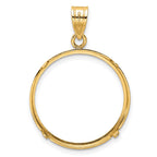 FJC Finejewelers 14 kt Yellow Gold Polished 21.6mm Prong Coin Bezel Pendant