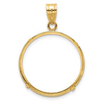 FJC Finejewelers 14 kt Yellow Gold Polished 22.0mm Prong Coin Bezel Pendant