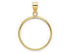 FJC Finejewelers 14 kt Yellow Gold Polished 22.0mm Prong Coin Bezel Pendant