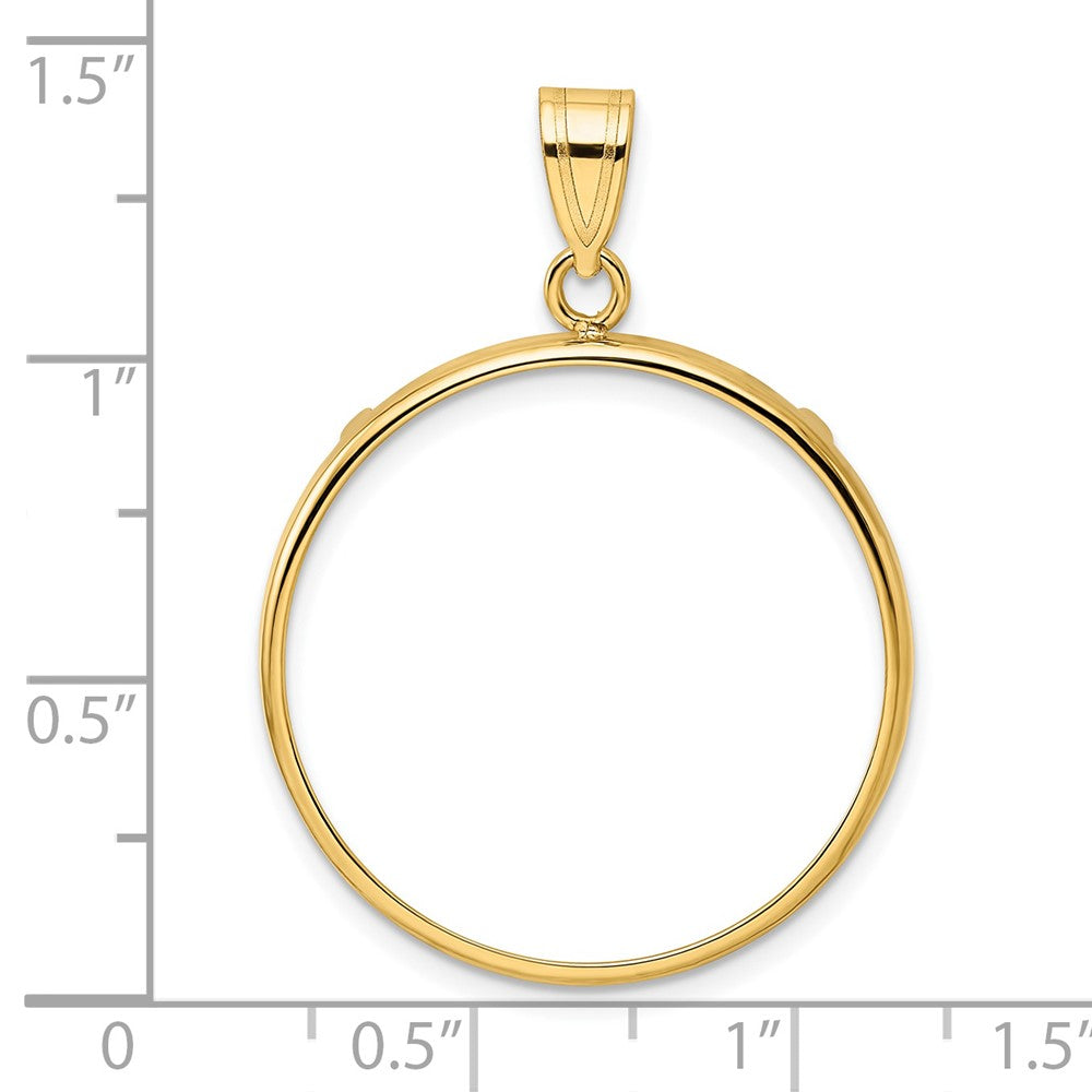 FJC Finejewelers 14 kt Yellow Gold Polished 25.0mm Prong Coin Bezel Pendant