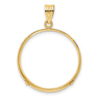 FJC Finejewelers 14 kt Yellow Gold Polished 25.0mm Prong Coin Bezel Pendant
