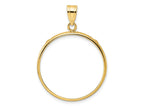 FJC Finejewelers 14 kt Yellow Gold Polished 25.0mm Prong Coin Bezel Pendant