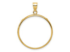 FJC Finejewelers 14 kt Yellow Gold Polished 27.0mm Prong Coin Bezel Pendant