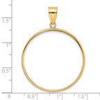 FJC Finejewelers 14 kt Yellow Gold Polished 32.0mm Prong Coin Bezel Pendant