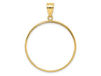 FJC Finejewelers 14 kt Yellow Gold Polished 32.0mm Prong Coin Bezel Pendant