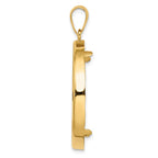 FJC Finejewelers 14 kt Yellow Gold Polished 32.7mm Prong Coin Bezel Pendant
