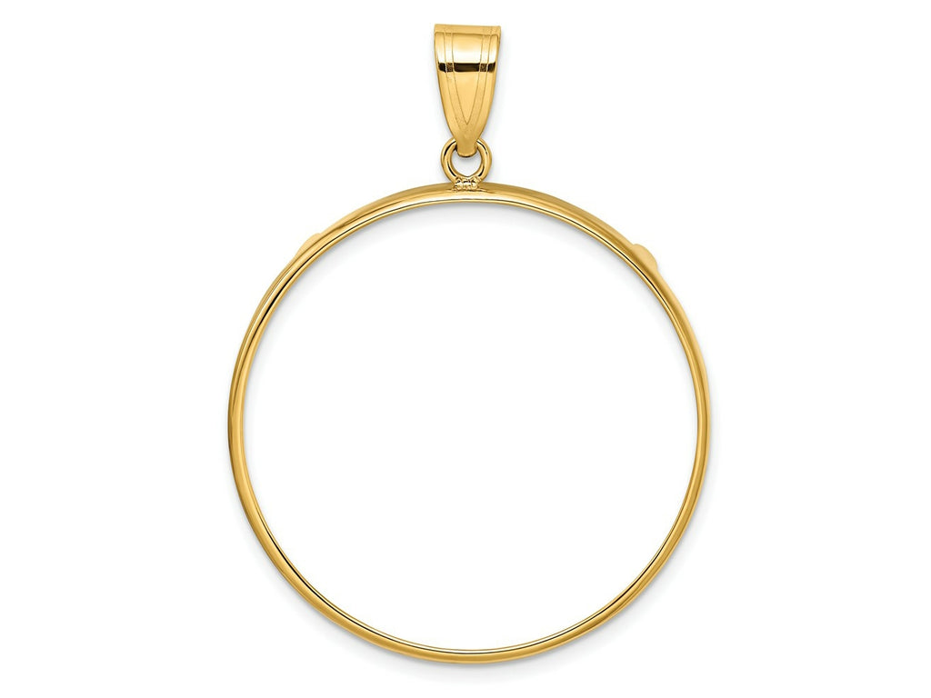 FJC Finejewelers 14 kt Yellow Gold Polished 32.7mm Prong Coin Bezel Pendant