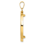 FJC Finejewelers 14 kt Yellow Gold Polished 34.2mm Prong Coin Bezel Pendant