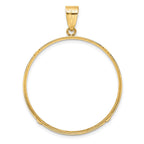 FJC Finejewelers 14 kt Yellow Gold Polished 34.2mm Prong Coin Bezel Pendant
